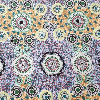 Preview: ECRU MEETING PLACES Aborigines Stoff aus Australien